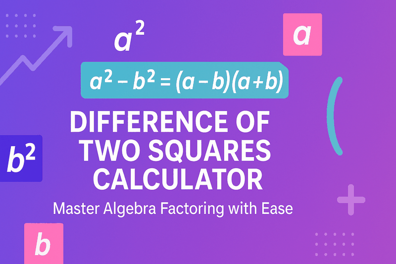 Difference of Two Squares Calculator