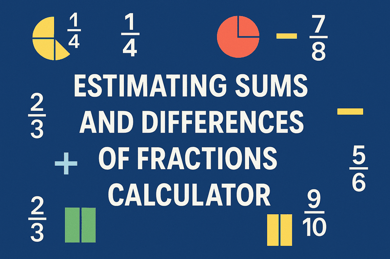 Estimating Sums and Differences of Fractions Calculator