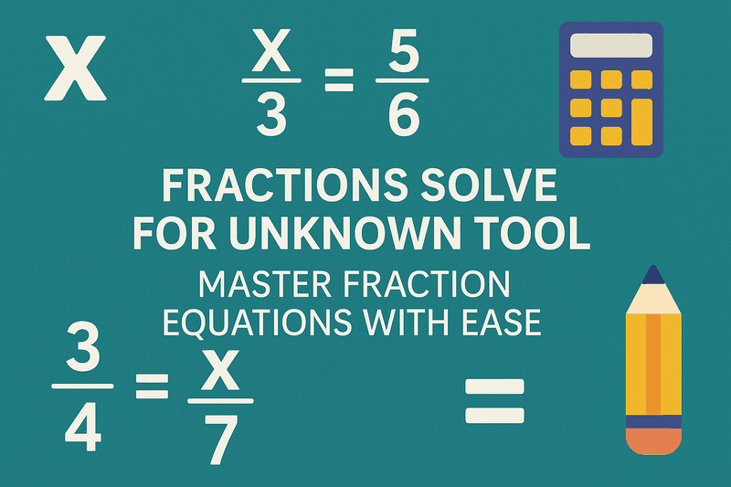 Fractions Solve for Unknown Tool
