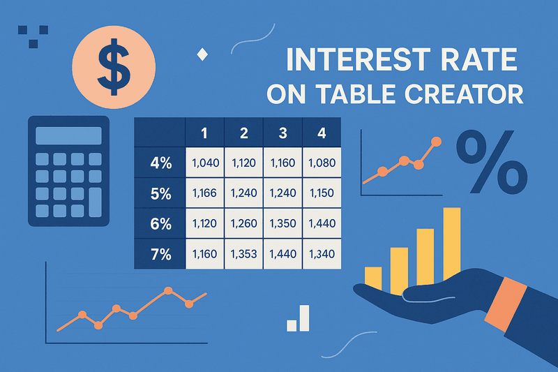 Interest Rate on Table Creator