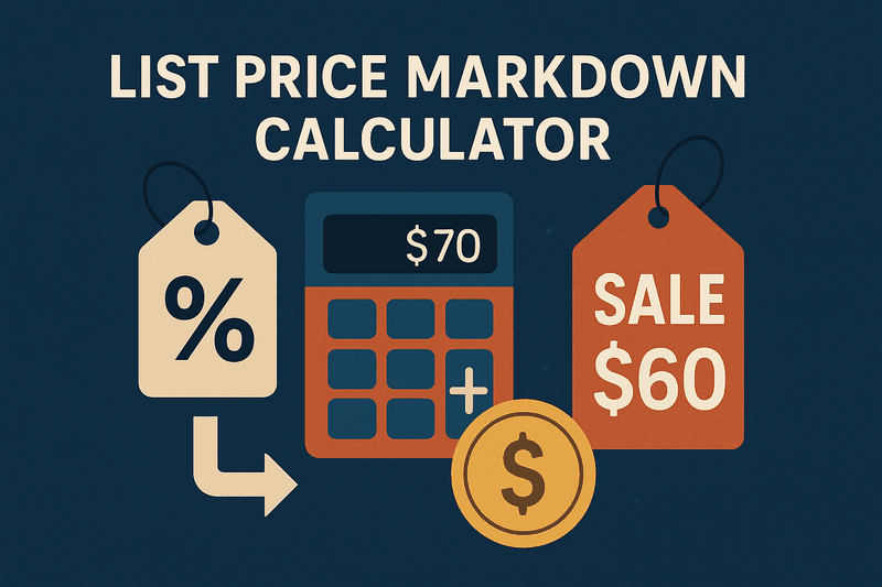 List Price Markdown Calculator