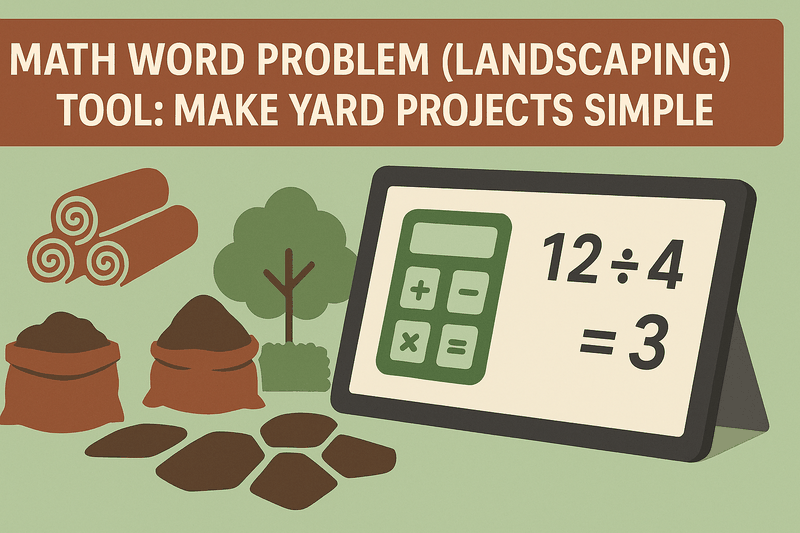 Math Word Problem (Landscaping) Tool