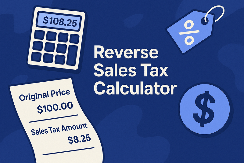 Reverse Sales Tax Calculator