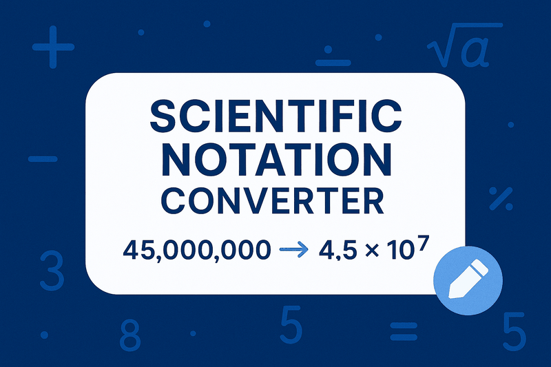 Scientific Notation Converter