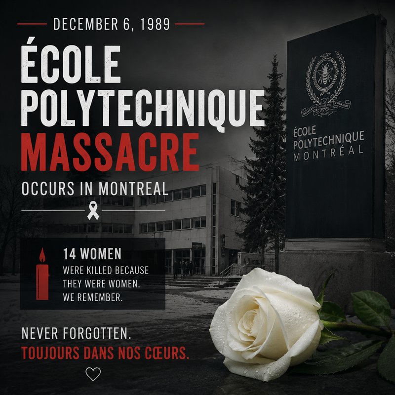 Ecole Polytechnique massacre occurs in Montreal