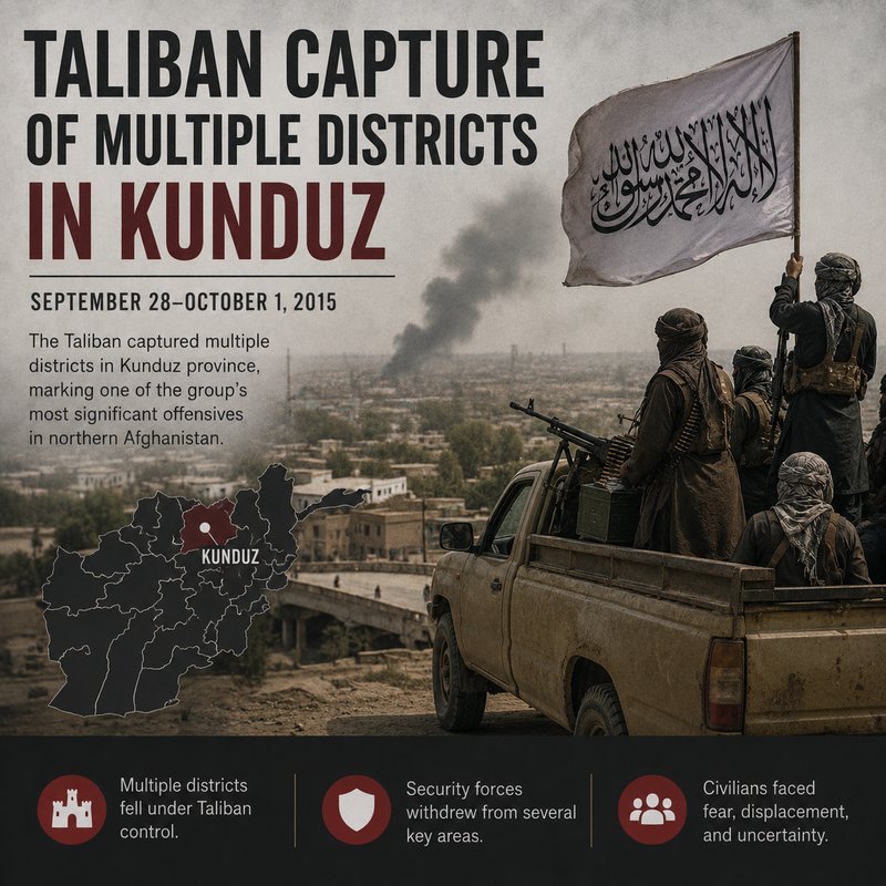 Taliban Capture of Multiple Districts in Kunduz
