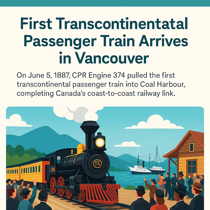 First transcontinental passenger train arrives in Vancouver