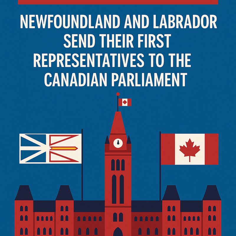 Newfoundland and Labrador send their first representatives to the Canadian Parliament