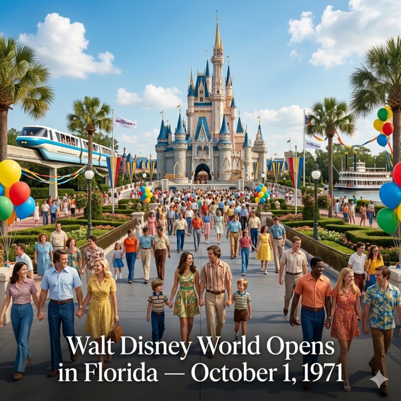 Walt Disney World Opens in Florida