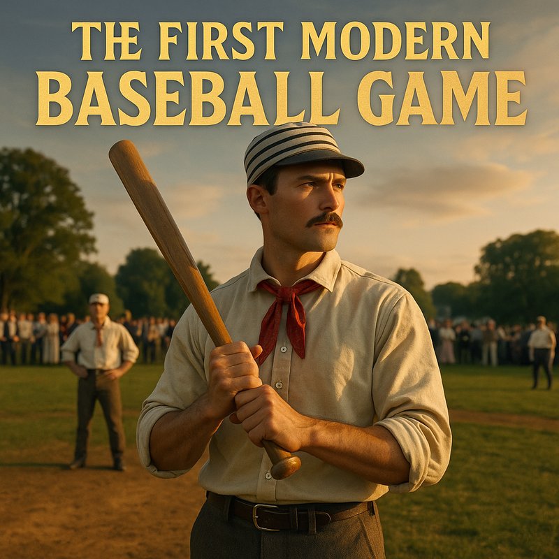 The First Modern Baseball Game