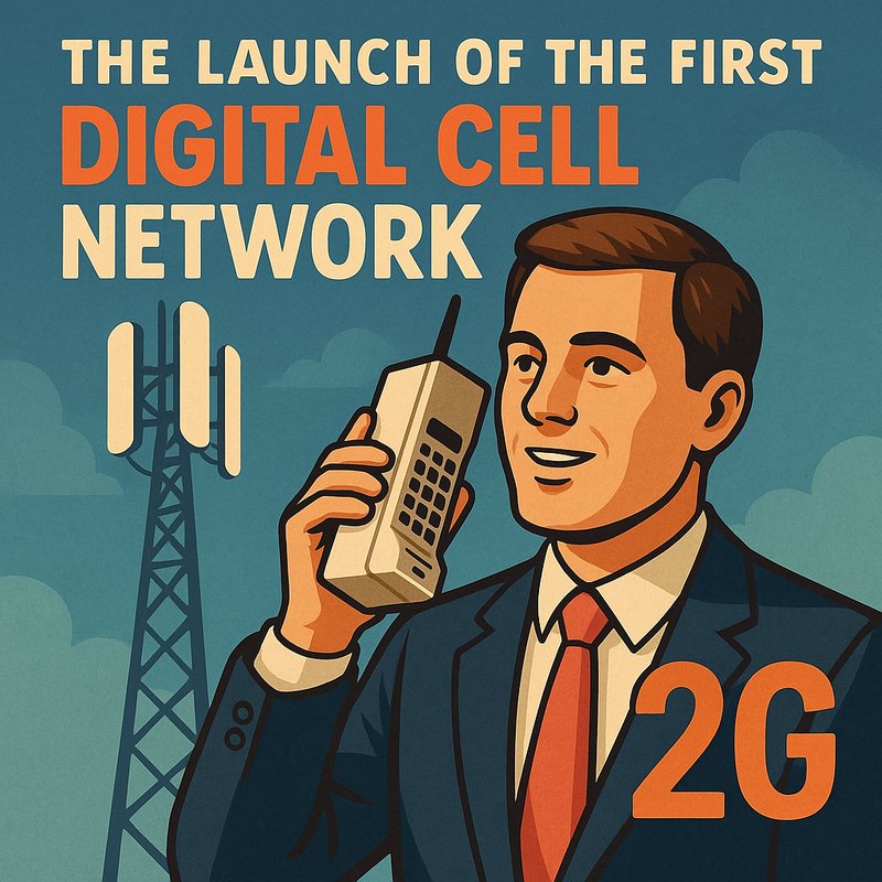 The Launch of the First Digital Cell Network (2G)