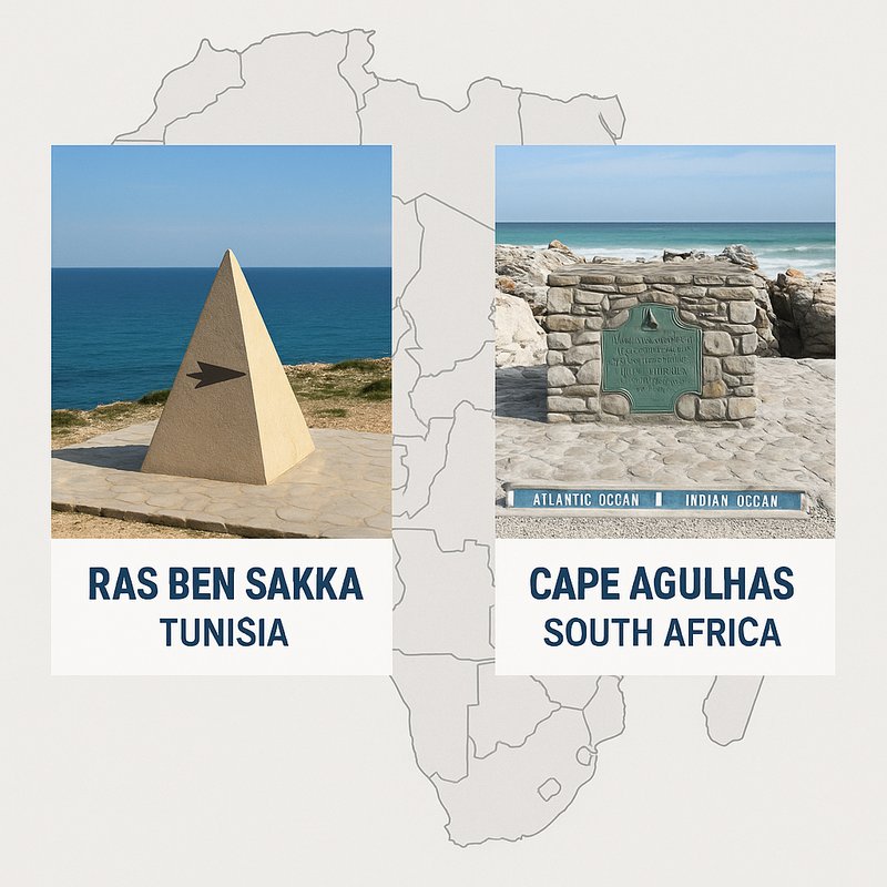 Africa's Most Northern and Southern Points