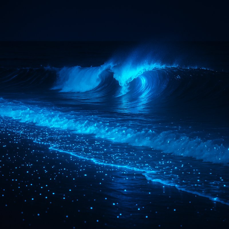 Bioluminescent Tides: Dinoflagellates