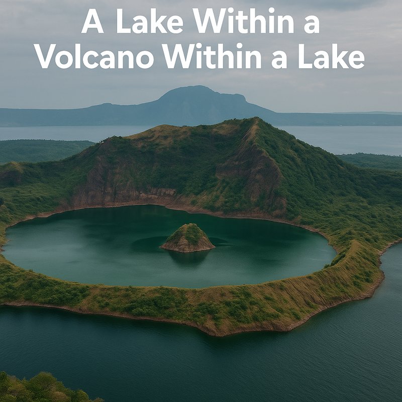 A Lake Within a Volcano Within a Lake