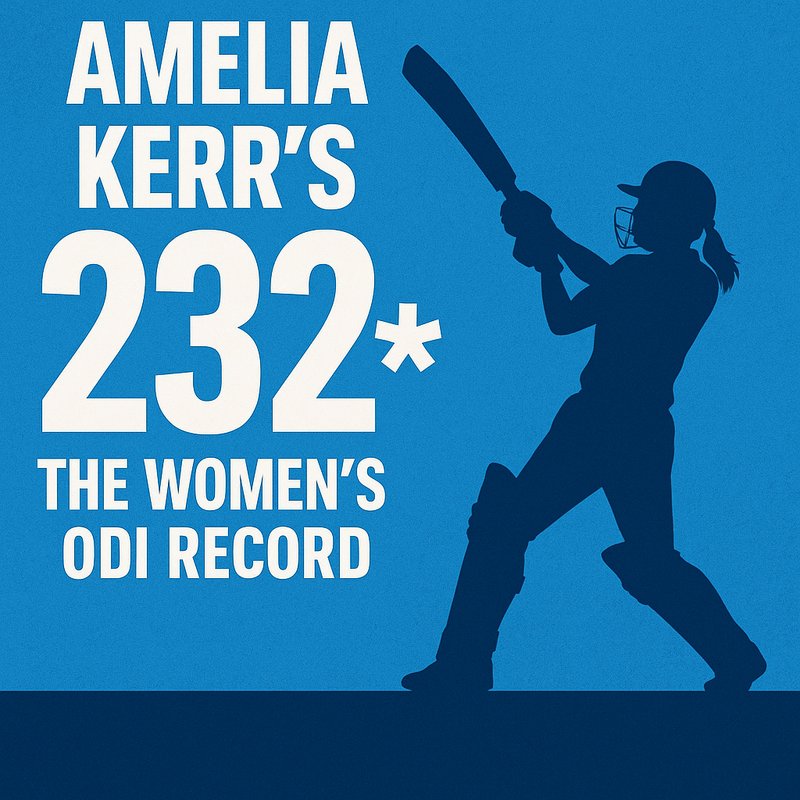 Amelia Kerr's 232*: The Women's ODI Record