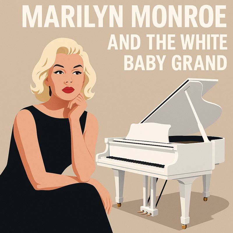 Marilyn Monroe and the White Baby Grand