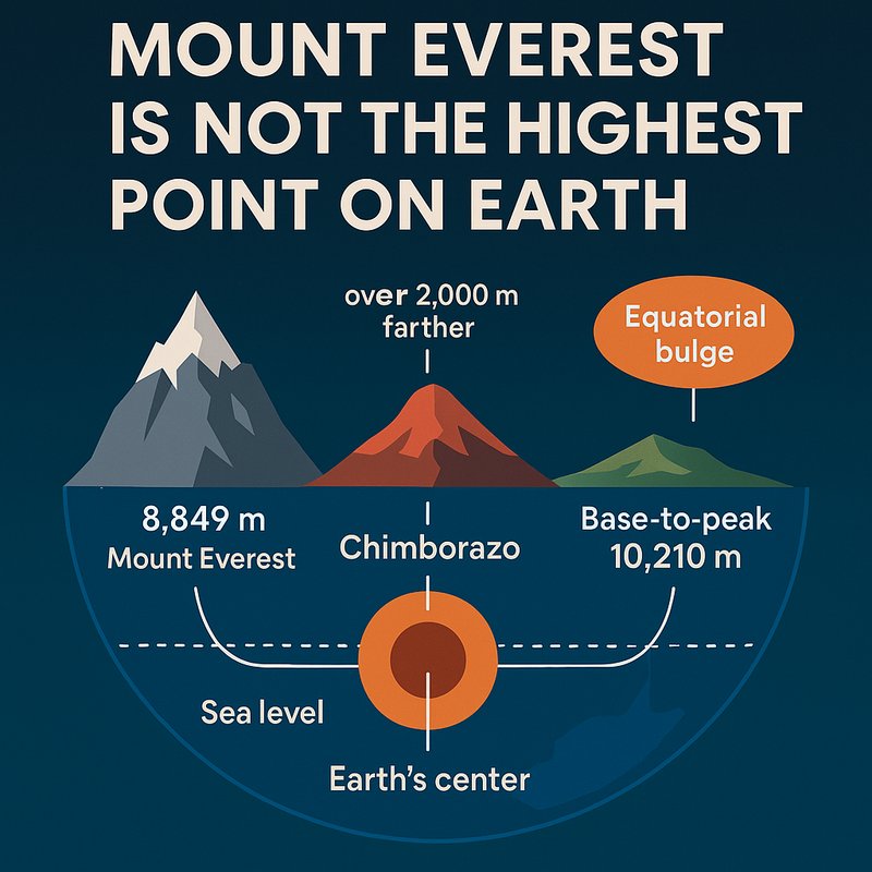 Mount Everest is Not the Highest Point on Earth