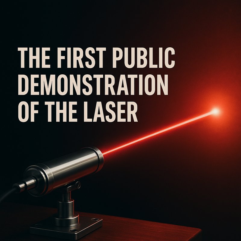 The First Public Demonstration of the Laser