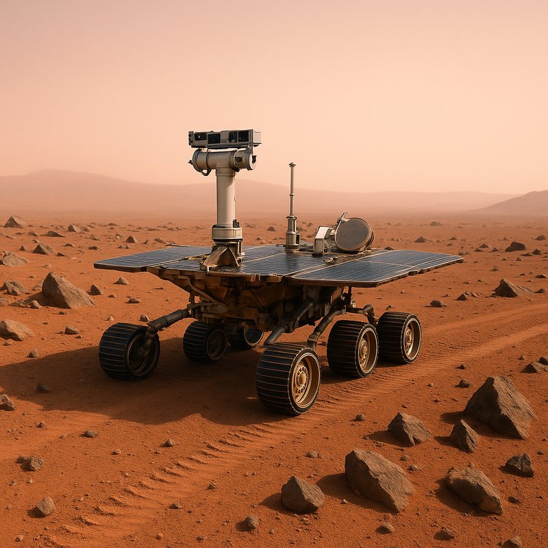 The Mars Rover Spirit's First Drive