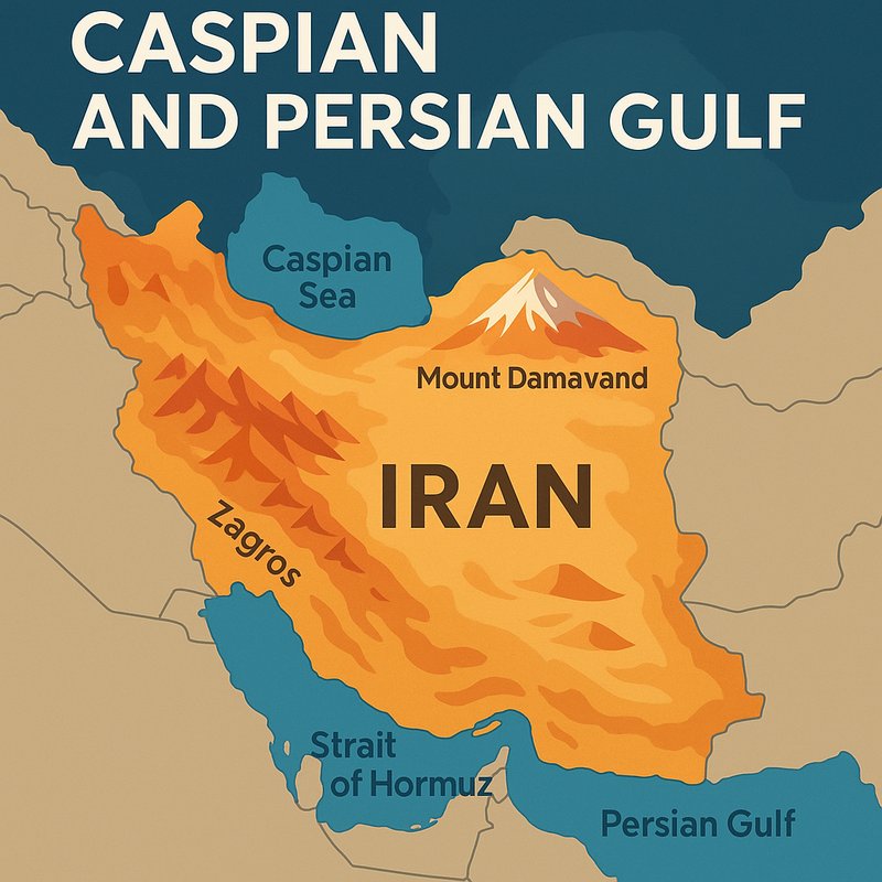 The Only Country Bordering Both the Caspian and Persian Gulf