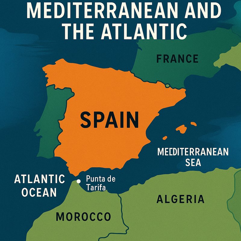 The Only Country Bordering the Mediterranean and the Atlantic