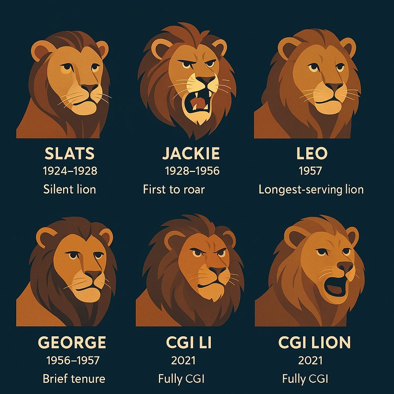 The Seven Lions of the MGM Logo
