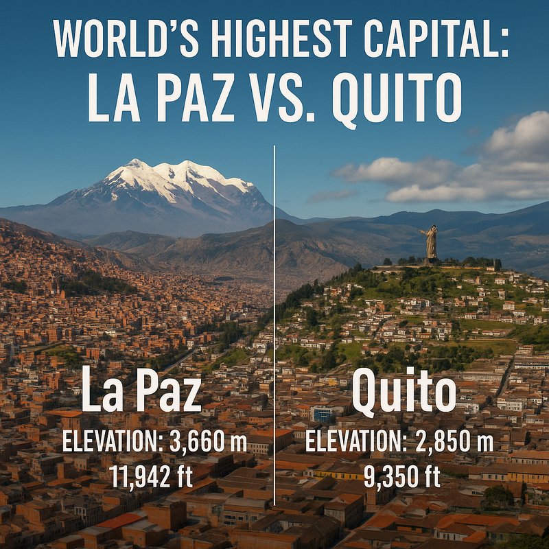 The World's Highest Capital: La Paz vs. Quito