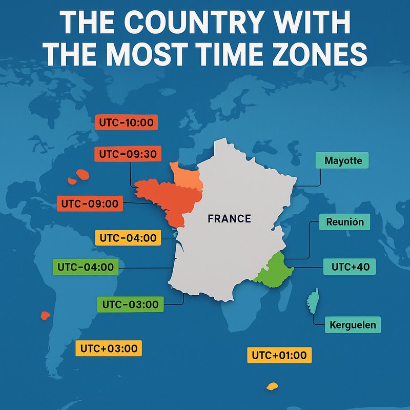 The Country with the Most Time Zones