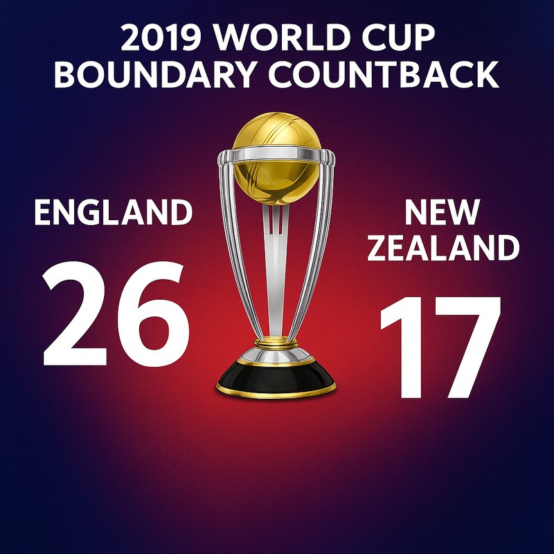 The 2019 World Cup Boundary Countback