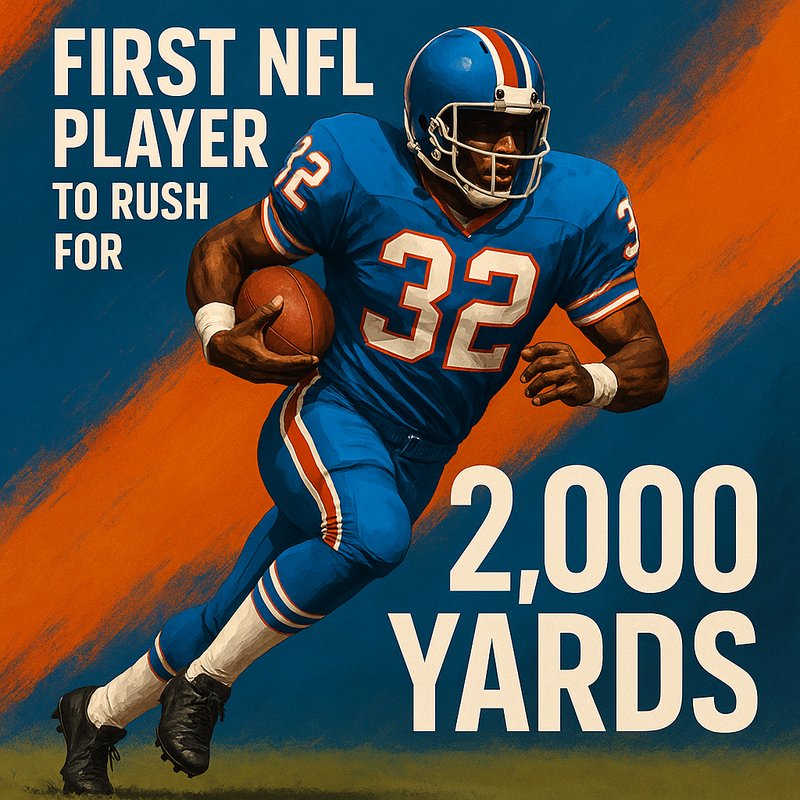 The First NFL Player to Rush for 2,000 Yards