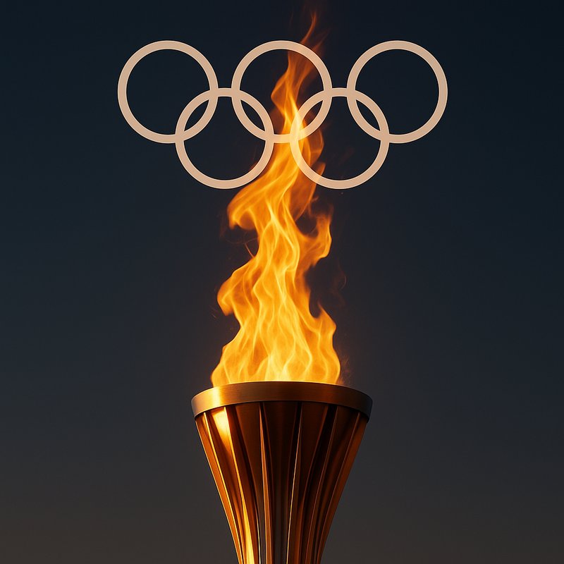 The First Olympic Torch Flame