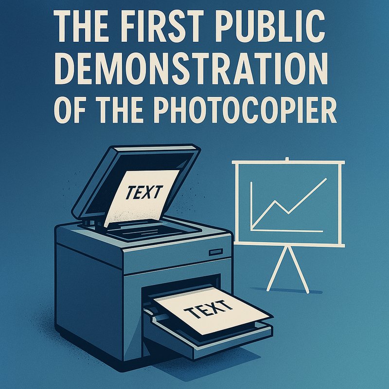 The First Public Demonstration of the Photocopier