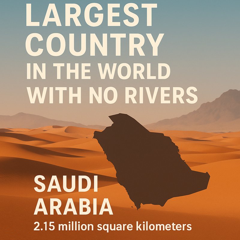 The Largest Country in the World with No Rivers