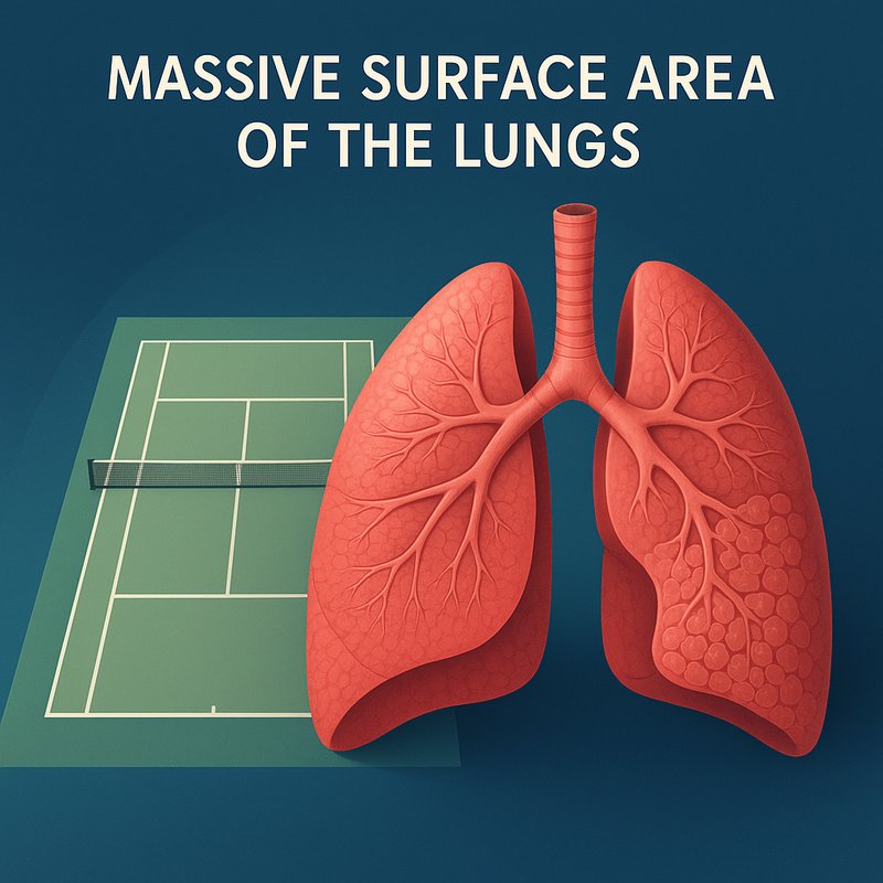 The Massive Surface Area of the Lungs
