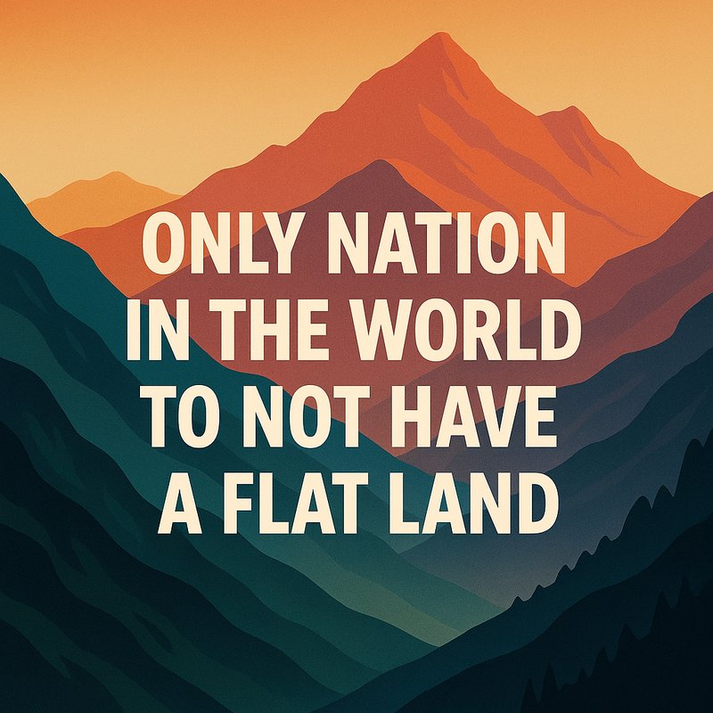 The Only Nation in the World to Not Have a Flat Land