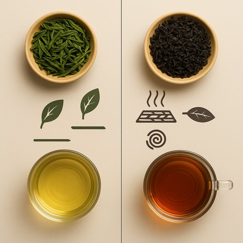 The Real Difference Between Green and Black Tea