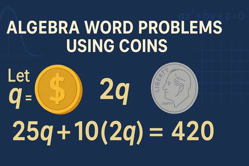 Algebra Word Problems Using Coins
