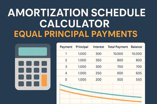 Amortization Schedule Calculator - Equal Principal Payments