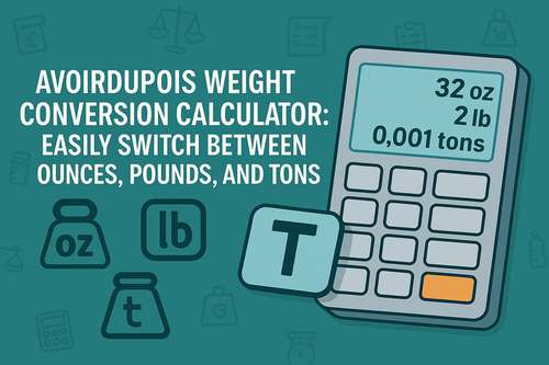 Avoirdupois Weight Conversion Calculator