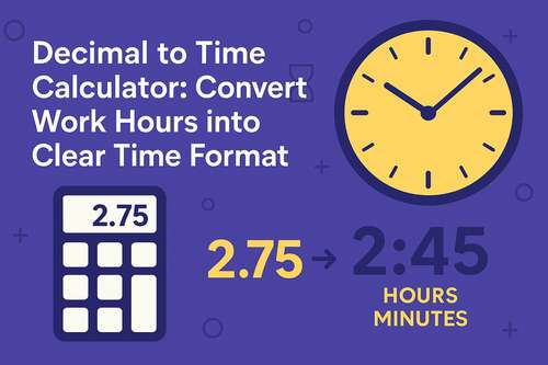 Decimal to Time Calculator