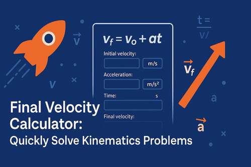 Final Velocity Calculator