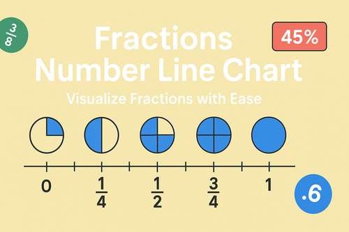 Fractions Number Line Chart