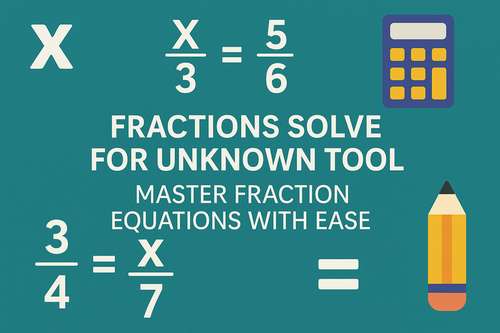 Fractions Solve for Unknown Tool
