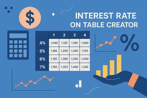 Interest Rate on Table Creator