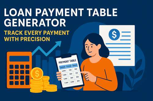 Loan Payment Table Generator