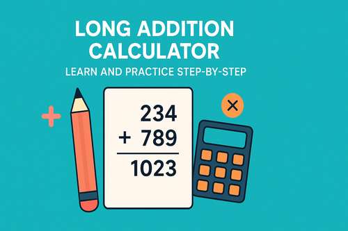 Long Addition Calculator