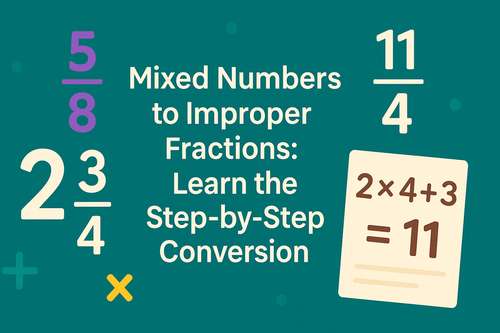 Mixed Numbers to Improper Fractions