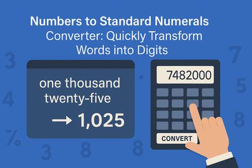 Numbers to Standard Numerals Converter