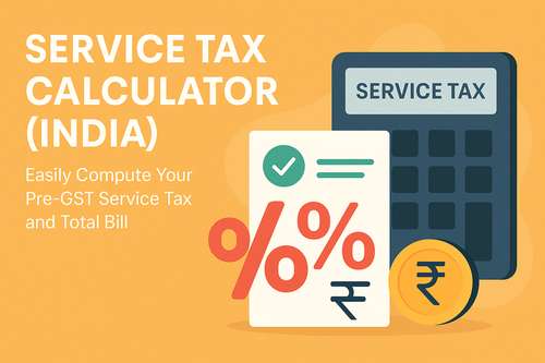 Service Tax Calculator (India)