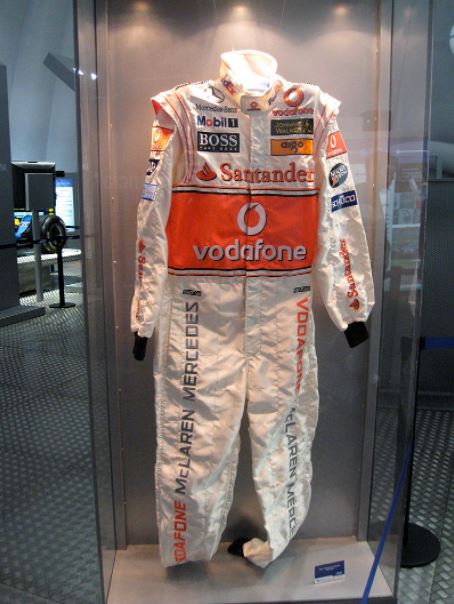 The 2007 racing suit of Formula One driver Fernando Alonso